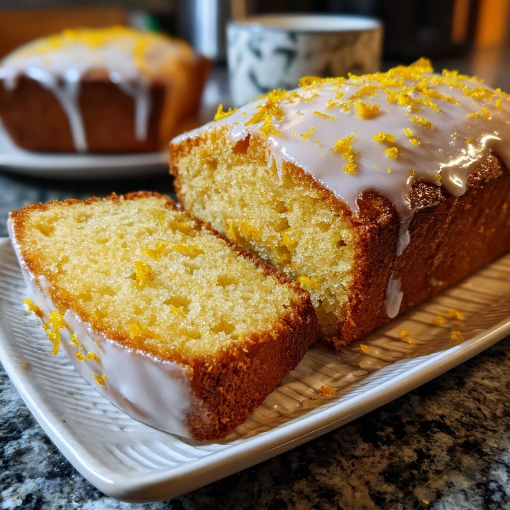 Zitronenkuchen mit Joghurtglasur