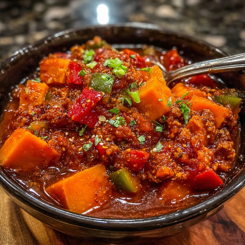 Chili sin Carne mit Süßkartoffel