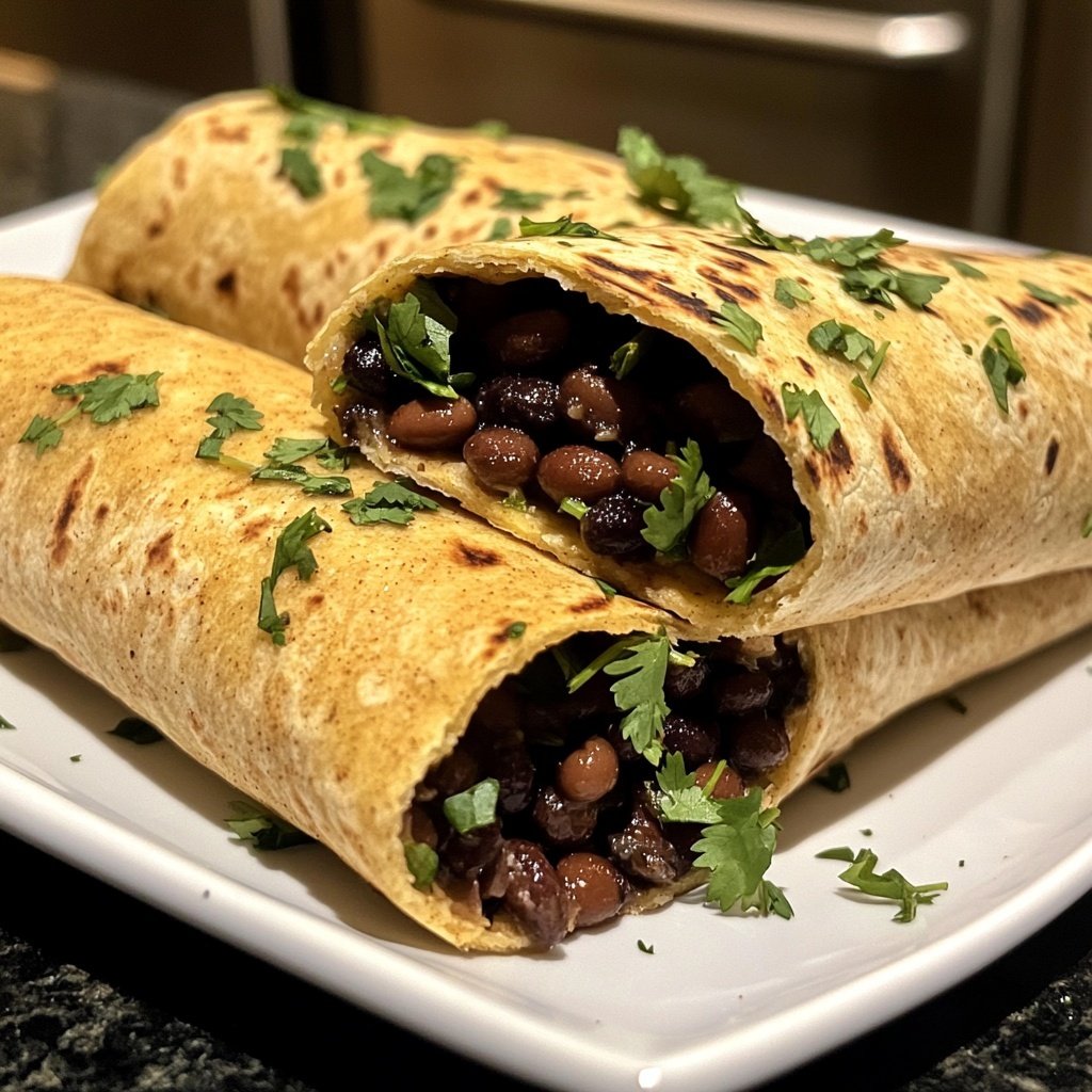 Wraps mit Bohnenfüllung