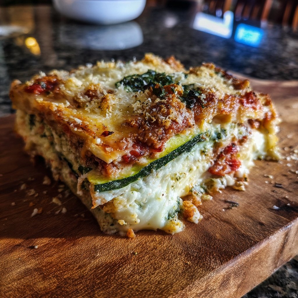 Kalorienarme Zucchini Lasagne