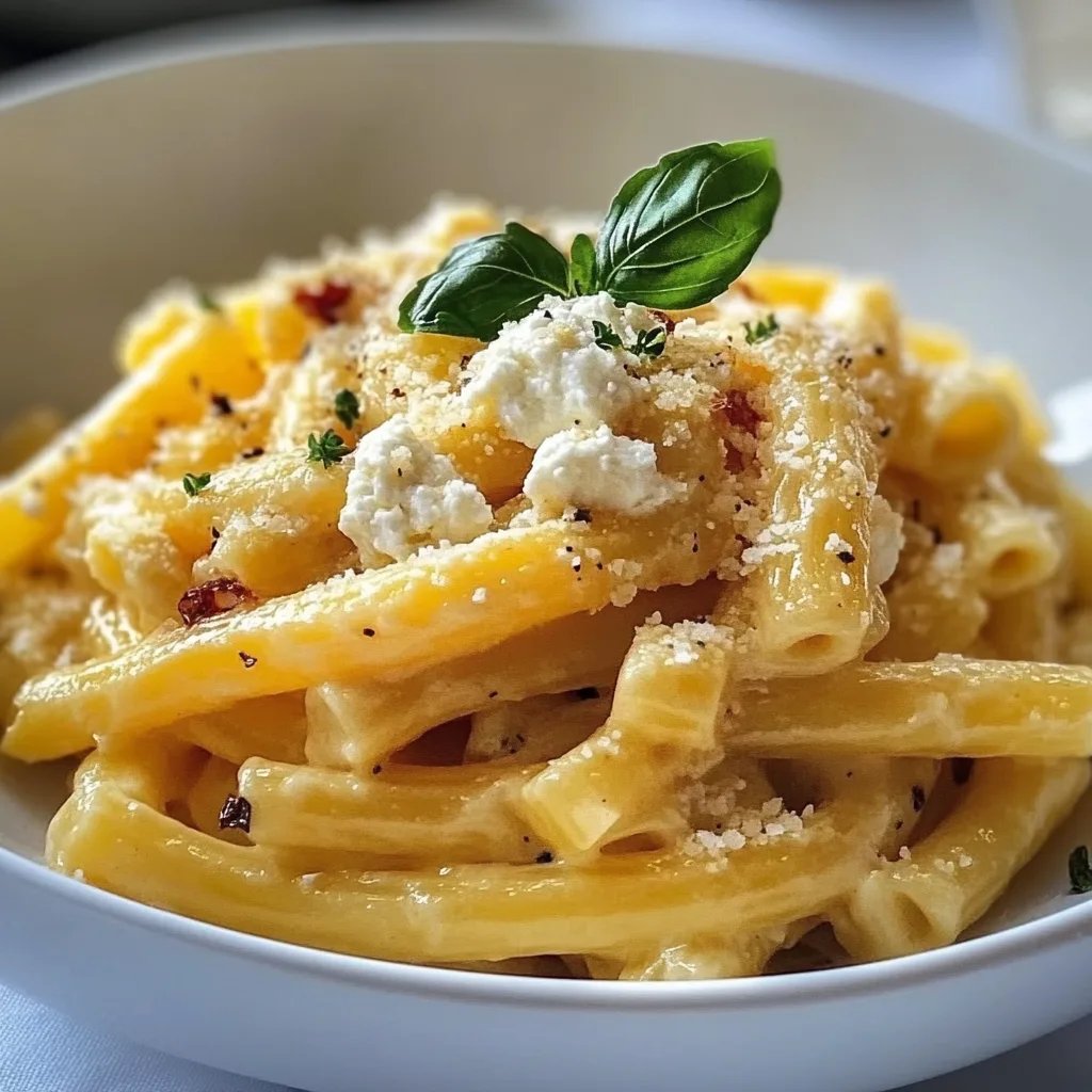 Kürbis Feta Pasta