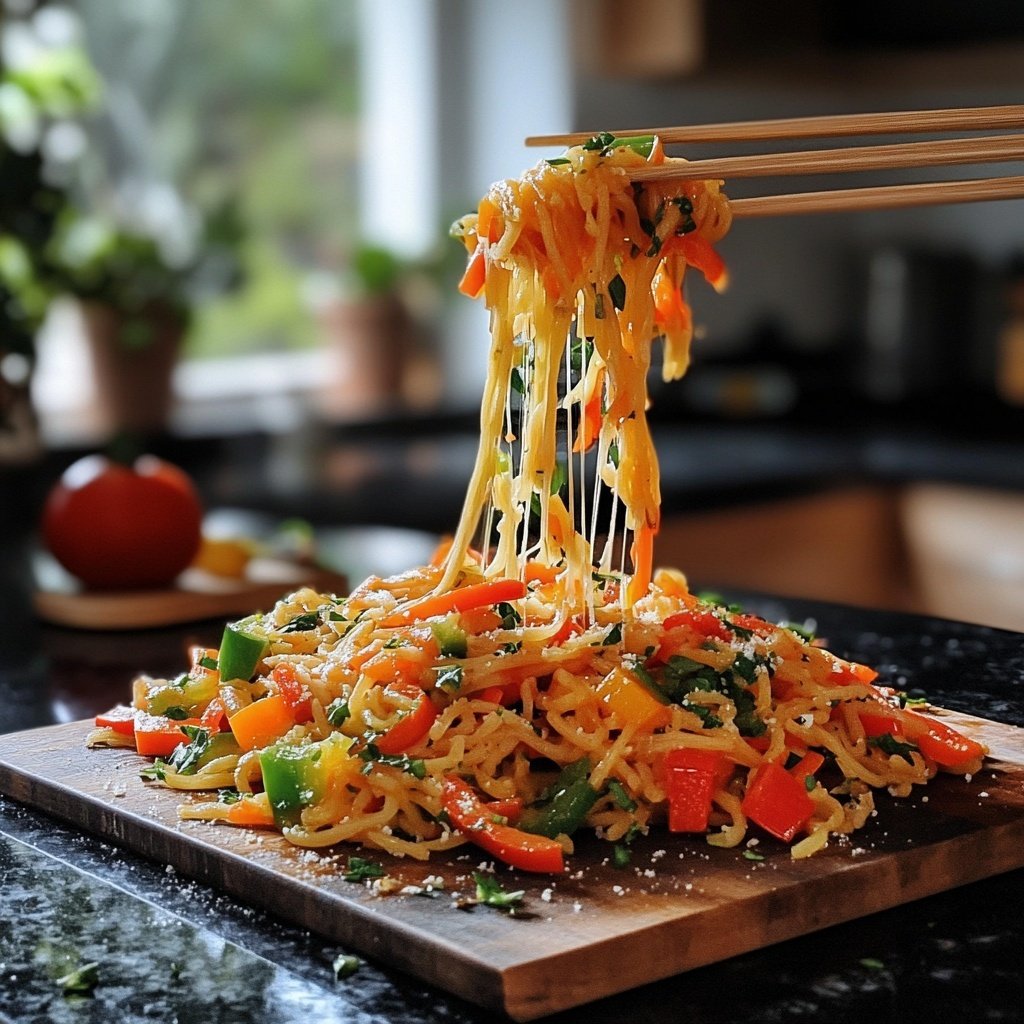 Gemüsepfanne mit Glasnudeln