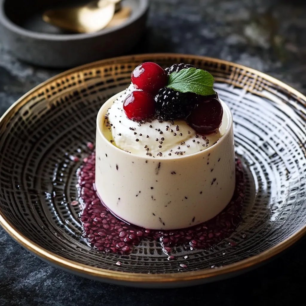 Karamellisierte Pflaumen mit Mohncreme