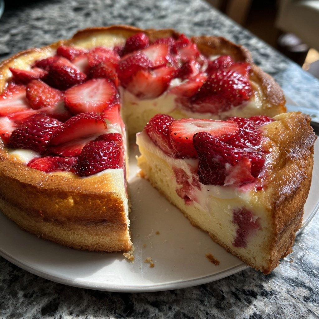 Erdbeerkuchen Mit Quarkfüllung