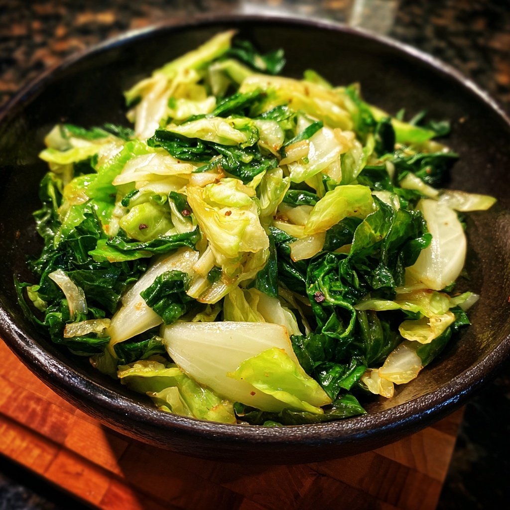 Weißkohl aus dem Wok, asiatisch, vegan