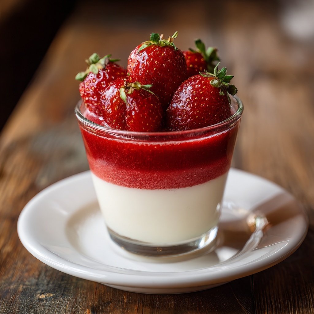 Erdbeer Panna Cotta Im Glas