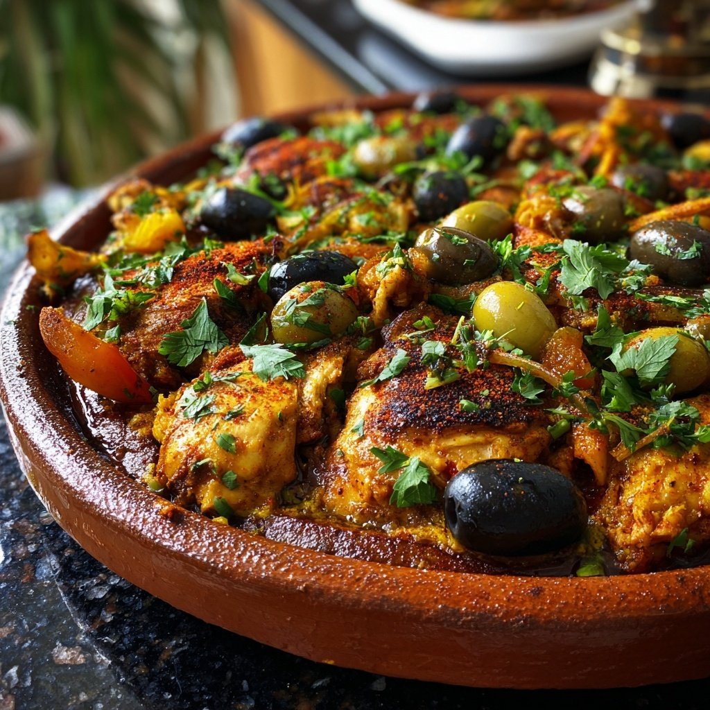 Internationale Küche Marokkanisches Hähnchen-Tagine