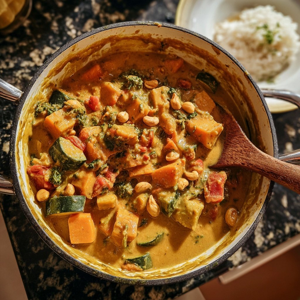 Gemüsecurry mit Erdnuss