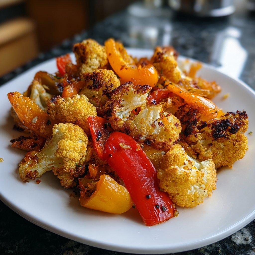 Blumenkohl mit Paprika aus dem Ofen