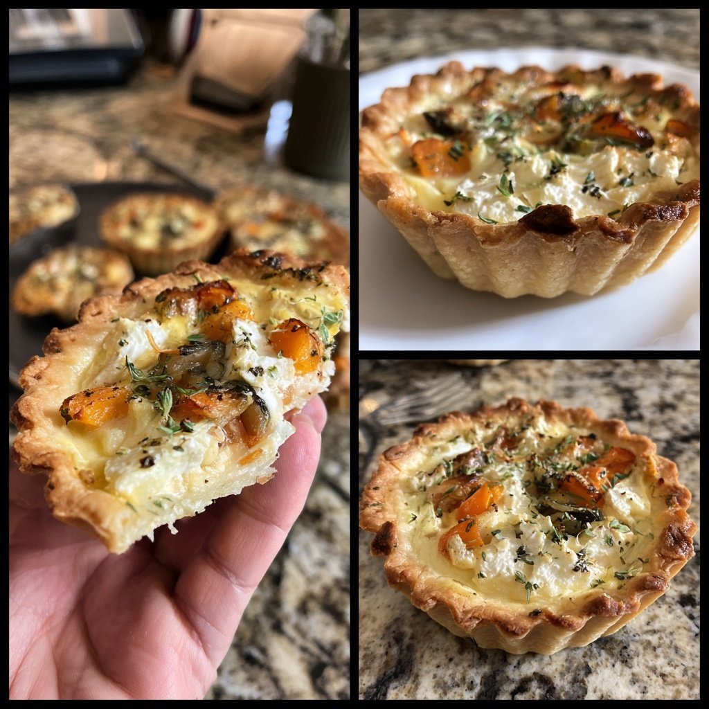 Herzhafte Tartelettes mit Ziegenkäse
