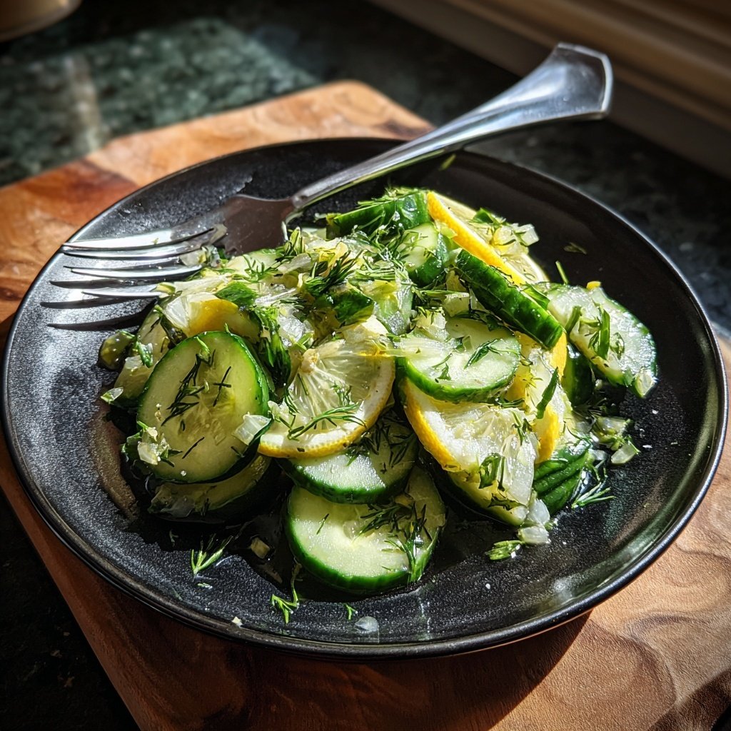 Salat Zum Grillen Mit Gurke Und Dill