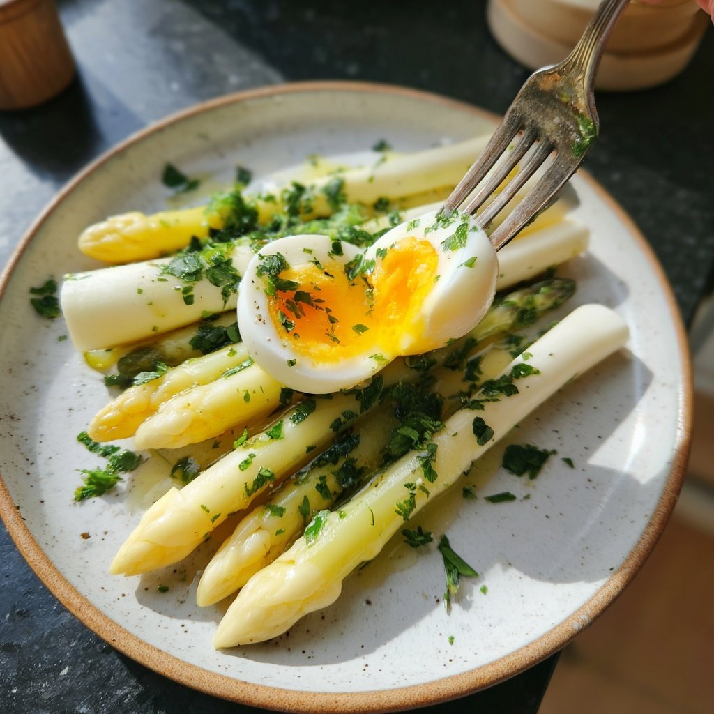 Grüner Spargel Mit Ei