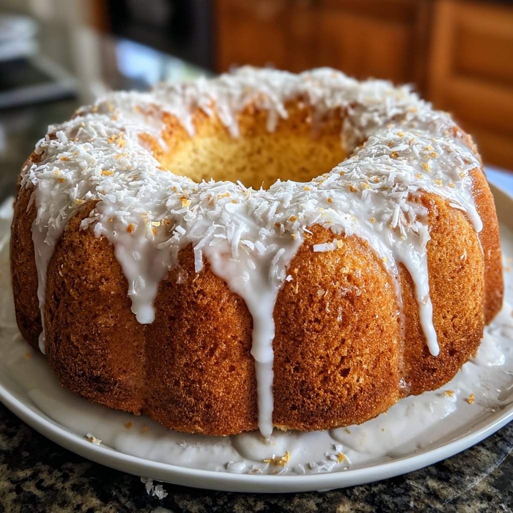 Zitronenkuchen mit Kokos