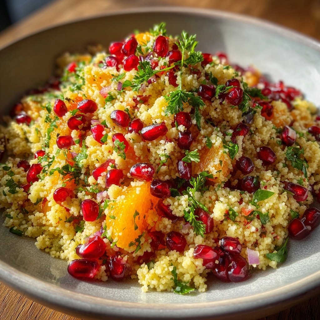 Couscous Salat Mit Granatapfel Zum Grillen