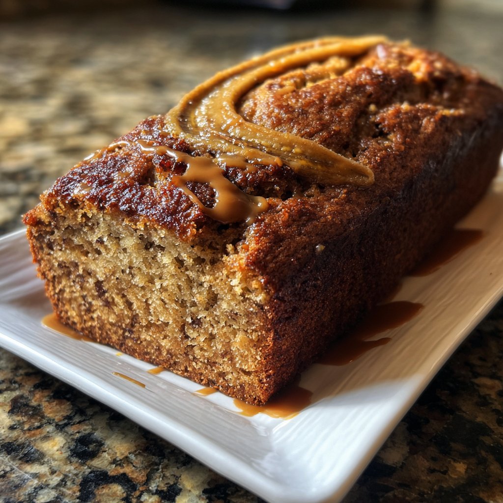 Bananenbrot mit Erdnussbutter