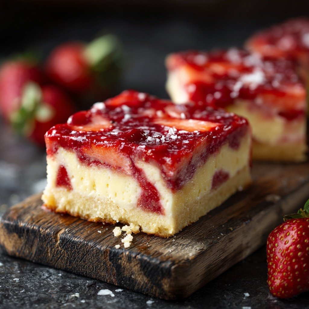 Erdbeer Pudding Kuchen Vom Blech