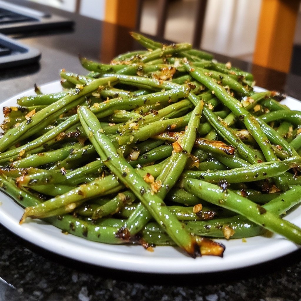Grüne Bohnen aus dem Ofen – vegetarisches Rezept