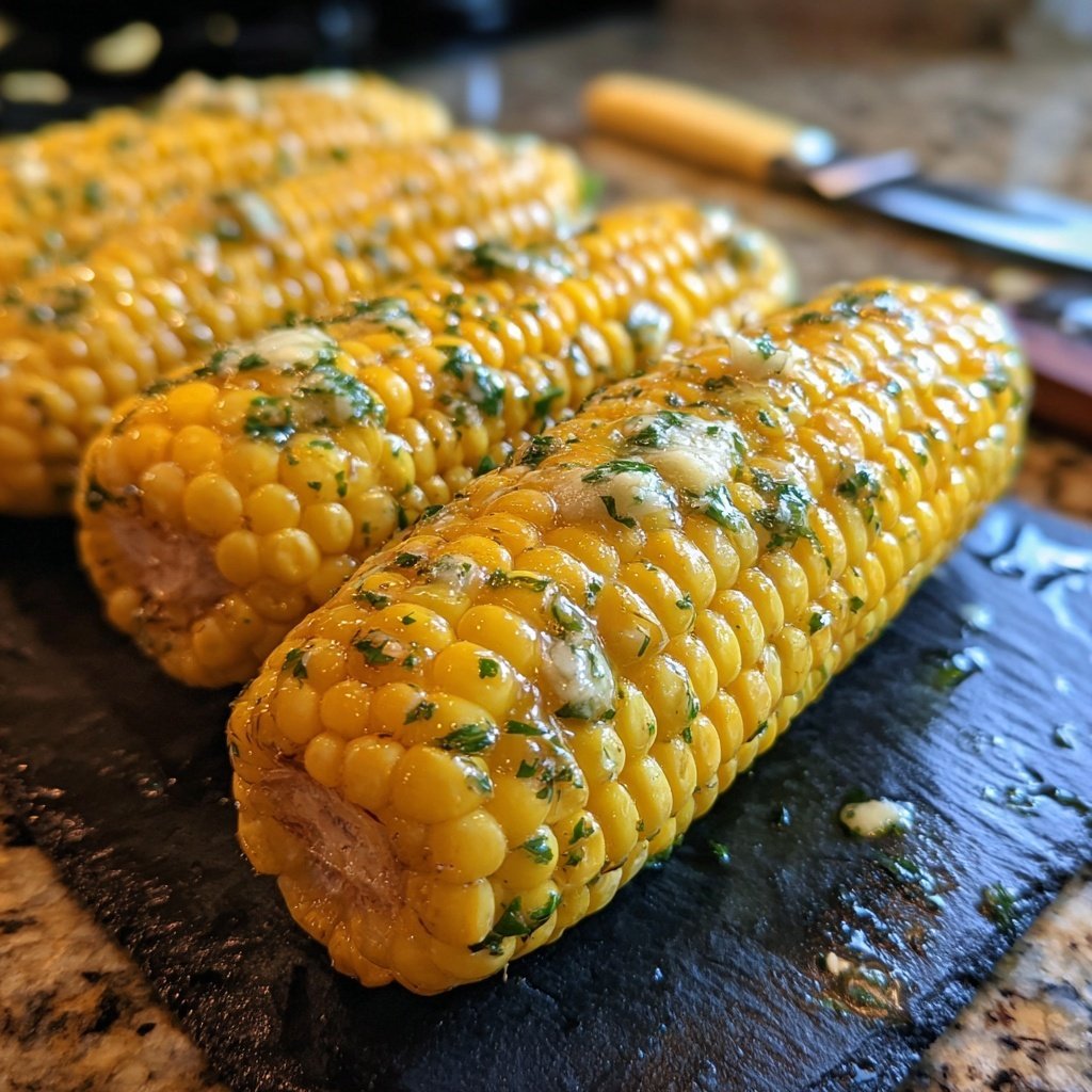 Ofen Mais Kolben Mit Kräuterbutter